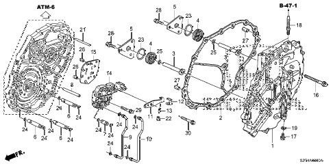 2011 cr-z EX 3 DOOR CVT CVT LEFT SIDE COVER diagram 2011 cr-z EX 3 DOOR CVT CVT LEFT SIDE COVER diagram