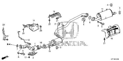 2012 cr-z EX 3 DOOR CVT EXHAUST PIPE - MUFFLER diagram 2012 cr-z EX 3 DOOR CVT EXHAUST PIPE - MUFFLER diagram