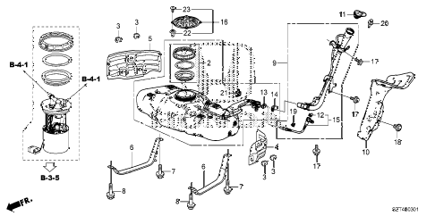 2011 cr-z EX(NV) 3 DOOR CVT FUEL TANK diagram 2011 cr-z EX(NV) 3 DOOR CVT FUEL TANK diagram