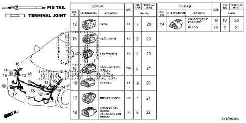 2011 cr-z BASE 3 DOOR CVT ELECTRICAL CONNECTORS (FR.) diagram 2011 cr-z BASE 3 DOOR CVT ELECTRICAL CONNECTORS (FR.) diagram