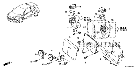 2012 cr-z EX 3 DOOR CVT CONTROL UNIT (ENGINE ROOM) diagram 2012 cr-z EX 3 DOOR CVT CONTROL UNIT (ENGINE ROOM) diagram