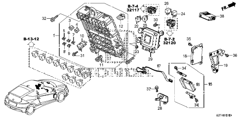 2011 cr-z EX(NV) 3 DOOR CVT CONTROL UNIT (CABIN) (1) diagram 2011 cr-z EX(NV) 3 DOOR CVT CONTROL UNIT (CABIN) (1) diagram