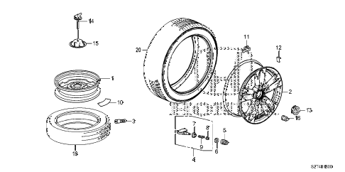2012 cr-z EX 3 DOOR CVT WHEEL DISK (KA) diagram 2012 cr-z EX 3 DOOR CVT WHEEL DISK (KA) diagram