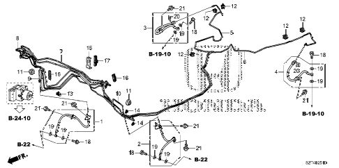2012 cr-z EX(NV) 3 DOOR CVT BRAKE LINES (VSA) diagram 2012 cr-z EX(NV) 3 DOOR CVT BRAKE LINES (VSA) diagram