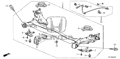 2012 cr-z EX 3 DOOR CVT REAR AXLE diagram 2012 cr-z EX 3 DOOR CVT REAR AXLE diagram