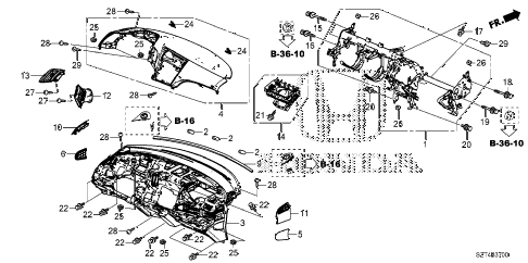 2012 cr-z EX 3 DOOR CVT INSTRUMENT PANEL diagram 2012 cr-z EX 3 DOOR CVT INSTRUMENT PANEL diagram
