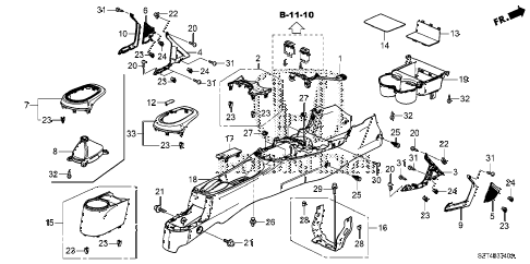 2011 cr-z EX(NV) 3 DOOR CVT CONSOLE diagram 2011 cr-z EX(NV) 3 DOOR CVT CONSOLE diagram