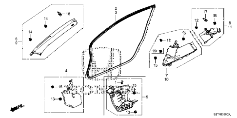 2011 cr-z EX(NV) 3 DOOR CVT PILLAR GARNISH diagram 2011 cr-z EX(NV) 3 DOOR CVT PILLAR GARNISH diagram