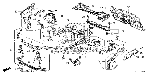 2011 cr-z EX(NV) 3 DOOR CVT FRONT BULKHEAD - DASHBOARD diagram 2011 cr-z EX(NV) 3 DOOR CVT FRONT BULKHEAD - DASHBOARD diagram