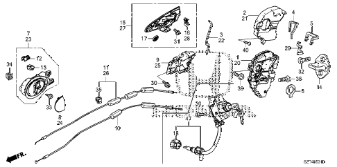 2011 cr-z EX 3 DOOR CVT DOOR LOCKS - OUTER HANDLE diagram 2011 cr-z EX 3 DOOR CVT DOOR LOCKS - OUTER HANDLE diagram