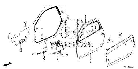 2012 cr-z EX(NV) 3 DOOR CVT DOOR PANELS diagram 2012 cr-z EX(NV) 3 DOOR CVT DOOR PANELS diagram