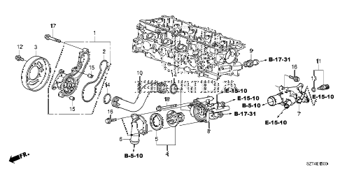 2011 cr-z BASE 3 DOOR CVT WATER PUMP diagram 2011 cr-z BASE 3 DOOR CVT WATER PUMP diagram