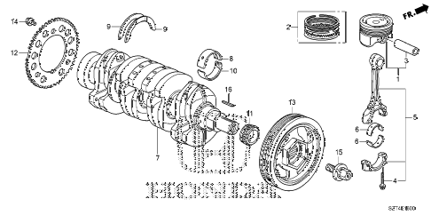 2012 cr-z EX 3 DOOR CVT CRANKSHAFT - PISTON diagram 2012 cr-z EX 3 DOOR CVT CRANKSHAFT - PISTON diagram