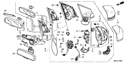 2013 cr-v LX(2WD) 5 DOOR 5AT MIRROR (1) diagram 2013 cr-v LX(2WD) 5 DOOR 5AT MIRROR (1) diagram