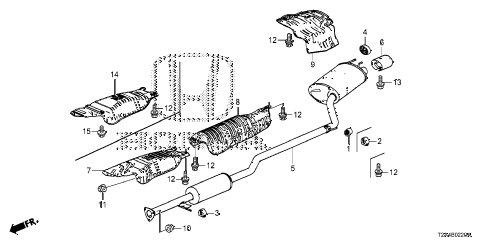 2013 accord LX 4 DOOR CVT MUFFLER (1) diagram 2013 accord LX 4 DOOR CVT MUFFLER (1) diagram