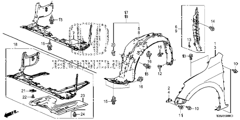 2013 accord EX-L 4 DOOR CVT FRONT FENDERS diagram 2013 accord EX-L 4 DOOR CVT FRONT FENDERS diagram