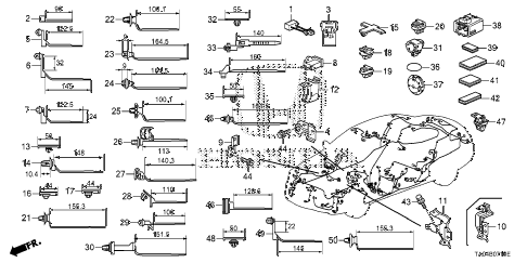 2010 accord EX-L(NAVI) 4 DOOR 5MT HARNESS BAND - BRACKET diagram 2010 accord EX-L(NAVI) 4 DOOR 5MT HARNESS BAND - BRACKET diagram