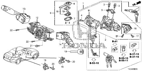 2010 accord EX 4 DOOR 5MT COMBINATION SWITCH diagram 2010 accord EX 4 DOOR 5MT COMBINATION SWITCH diagram
