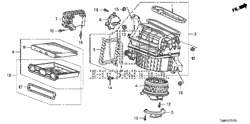 2008 accord EX-L(NAVI) 4 DOOR 5MT HEATER BLOWER diagram 2008 accord EX-L(NAVI) 4 DOOR 5MT HEATER BLOWER diagram
