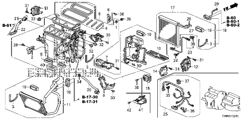 2008 accord LX+ 4 DOOR 5MT HEATER UNIT diagram 2008 accord LX+ 4 DOOR 5MT HEATER UNIT diagram