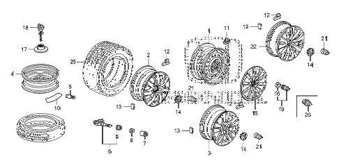 2010 accord EX-L(NAVI) 4 DOOR 5MT WHEEL DISK (KA/KL) diagram 2010 accord EX-L(NAVI) 4 DOOR 5MT WHEEL DISK (KA/KL) diagram