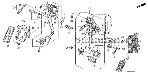 2010 accord EX-L(NAVI) 4 DOOR 5MT PEDAL diagram 2010 accord EX-L(NAVI) 4 DOOR 5MT PEDAL diagram