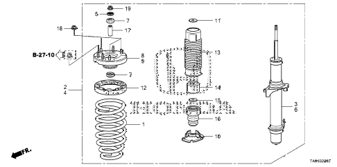 2010 accord LX+ 4 DOOR 5MT FRONT SHOCK ABSORBER diagram 2010 accord LX+ 4 DOOR 5MT FRONT SHOCK ABSORBER diagram