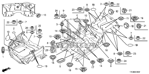 2008 accord EX-L 4 DOOR 5MT GROMMET (FR.) diagram 2008 accord EX-L 4 DOOR 5MT GROMMET (FR.) diagram