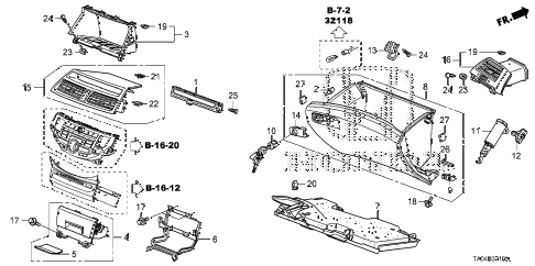 2009 accord EX-L(NAVI) 4 DOOR 5MT INSTRUMENT PANEL GARNISH (PASSENGER SIDE) (2) diagram 2009 accord EX-L(NAVI) 4 DOOR 5MT INSTRUMENT PANEL GARNISH (PASSENGER SIDE) (2) diagram