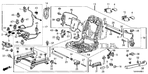 2008 accord EX 4 DOOR 5MT FRONT SEAT COMPONENTS (L.) (FULL POWER SEAT) (2) diagram 2008 accord EX 4 DOOR 5MT FRONT SEAT COMPONENTS (L.) (FULL POWER SEAT) (2) diagram
