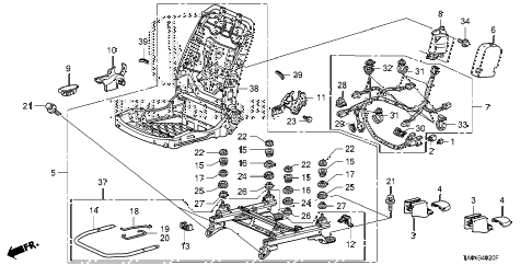 2010 accord EX-L 4 DOOR 5MT FRONT SEAT COMPONENTS (R.) (MANUAL SEAT) diagram 2010 accord EX-L 4 DOOR 5MT FRONT SEAT COMPONENTS (R.) (MANUAL SEAT) diagram