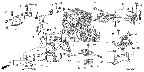 2008 accord EX-L 4 DOOR 5MT ENGINE MOUNTS (L4) (MT) diagram 2008 accord EX-L 4 DOOR 5MT ENGINE MOUNTS (L4) (MT) diagram