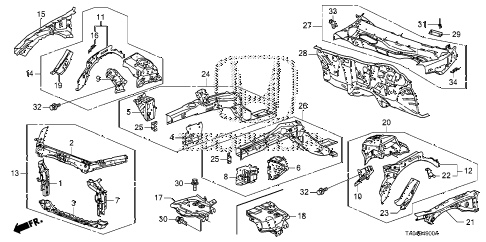 2009 accord EX 4 DOOR 5MT FRONT BULKHEAD - DASHBOARD diagram 2009 accord EX 4 DOOR 5MT FRONT BULKHEAD - DASHBOARD diagram
