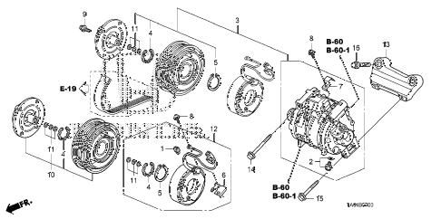 2009 accord EX 4 DOOR 5MT A/C COMPRESSOR (L4) diagram 2009 accord EX 4 DOOR 5MT A/C COMPRESSOR (L4) diagram