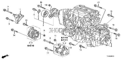 2008 accord LX+ 4 DOOR 5MT ENGINE MOUNTING BRACKET (L4) diagram 2008 accord LX+ 4 DOOR 5MT ENGINE MOUNTING BRACKET (L4) diagram