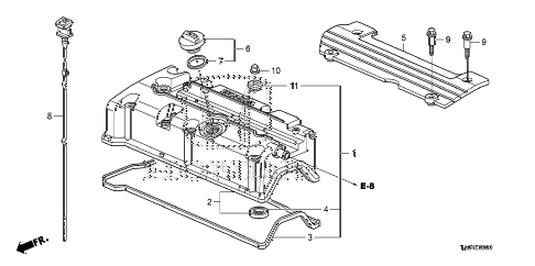 2008 accord EX-L 4 DOOR 5MT CYLINDER HEAD COVER (L4) diagram 2008 accord EX-L 4 DOOR 5MT CYLINDER HEAD COVER (L4) diagram