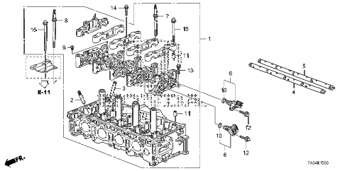 2008 accord EX-L(NAVI) 4 DOOR 5MT CYLINDER HEAD (L4) diagram 2008 accord EX-L(NAVI) 4 DOOR 5MT CYLINDER HEAD (L4) diagram