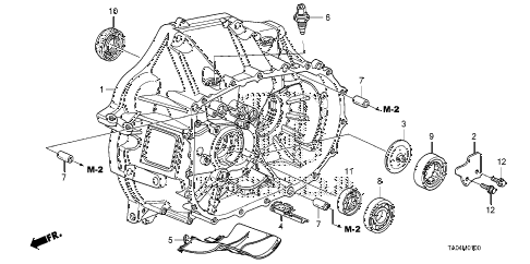2008 accord EX-L(NAVI) 4 DOOR 5MT MT CLUTCH CASE (L4) diagram 2008 accord EX-L(NAVI) 4 DOOR 5MT MT CLUTCH CASE (L4) diagram