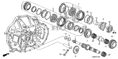 2009 accord EX-L(NAVI) 4 DOOR 5MT MT MAINSHAFT (L4) diagram 2009 accord EX-L(NAVI) 4 DOOR 5MT MT MAINSHAFT (L4) diagram