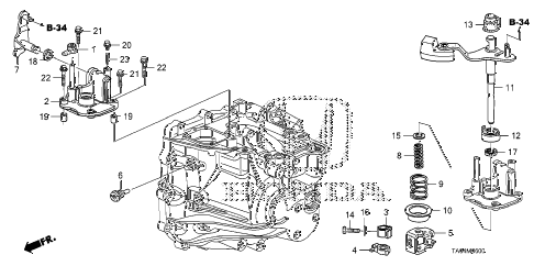 2010 accord EX-L 4 DOOR 5MT MT SHIFT ARM (L4) diagram 2010 accord EX-L 4 DOOR 5MT MT SHIFT ARM (L4) diagram
