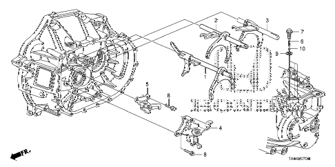2008 accord LX+ 4 DOOR 5MT MT SHIFT FORK (L4) diagram 2008 accord LX+ 4 DOOR 5MT MT SHIFT FORK (L4) diagram