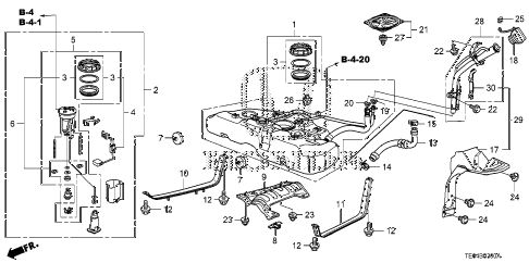 2008 accord EXL-V6(NAVI) 2 DOOR 6MT FUEL TANK diagram 2008 accord EXL-V6(NAVI) 2 DOOR 6MT FUEL TANK diagram
