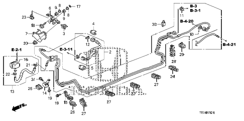 2011 accord EXL-V6 2 DOOR 6MT FUEL PIPE (V6) diagram 2011 accord EXL-V6 2 DOOR 6MT FUEL PIPE (V6) diagram