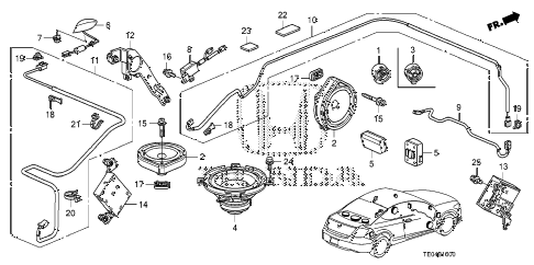 2008 accord EXL-V6(NAVI) 2 DOOR 6MT RADIO ANTENNA - SPEAKER diagram 2008 accord EXL-V6(NAVI) 2 DOOR 6MT RADIO ANTENNA - SPEAKER diagram