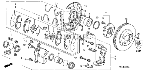 2011 accord LX-S 2 DOOR 5MT FRONT BRAKE (1) diagram 2011 accord LX-S 2 DOOR 5MT FRONT BRAKE (1) diagram