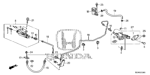 2009 accord EX-L 2 DOOR 5MT CLUTCH MASTER CYLINDER (L4) diagram 2009 accord EX-L 2 DOOR 5MT CLUTCH MASTER CYLINDER (L4) diagram