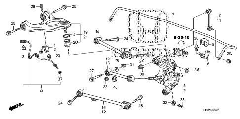 2008 accord EX-L(NAVI) 2 DOOR 5MT REAR LOWER ARM diagram 2008 accord EX-L(NAVI) 2 DOOR 5MT REAR LOWER ARM diagram