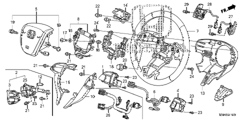 2011 accord EXL-V6(NAVI) 2 DOOR 6MT STEERING WHEEL (SRS) diagram 2011 accord EXL-V6(NAVI) 2 DOOR 6MT STEERING WHEEL (SRS) diagram