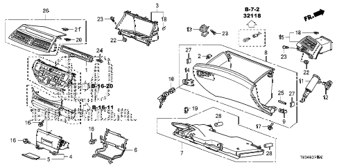 2010 accord EX-L(NAVI) 2 DOOR 5MT INSTRUMENT PANEL GARNISH (PASSENGER SIDE) (NAVI) diagram 2010 accord EX-L(NAVI) 2 DOOR 5MT INSTRUMENT PANEL GARNISH (PASSENGER SIDE) (NAVI) diagram