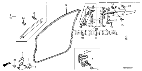 2010 accord EX-L(NAVI) 2 DOOR 5MT PILLAR GARNISH diagram 2010 accord EX-L(NAVI) 2 DOOR 5MT PILLAR GARNISH diagram